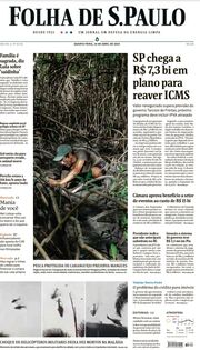 Capa do Jornal Folha de S. Paulo Edição 2024-04-24