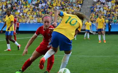 São Paulo - Canadá vence o Brasil por 2 a 1 na Arena Corinthians e fica com a medalha de bronze no futebol feminino dos Jogos Olímpicos (Rovena Rosa/Agência Brasil)