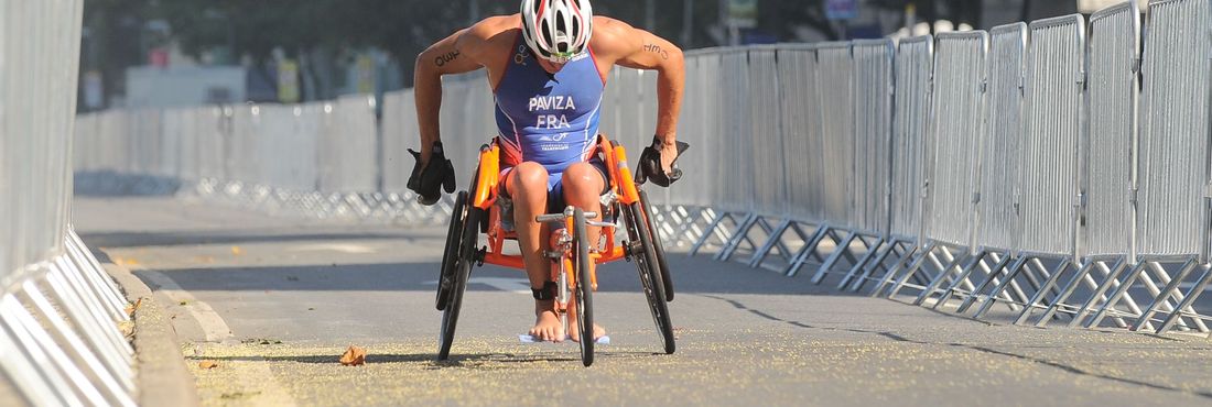 Segundo evento-teste de triatlo para os jogos olímpicos Rio 2016 na praia de Copacabana 