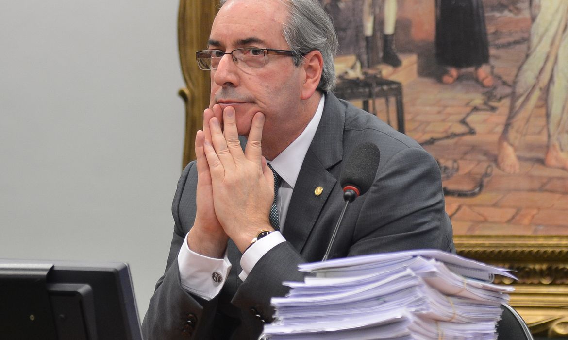 Brasília - O deputado afastado Eduardo Cunha (PMDB-RJ) durante reunião da CCJ da Câmara que analisa recurso sobre sua cassação aprovada no Conselho de Ética (Antonio Cruz/Agência Brasil)