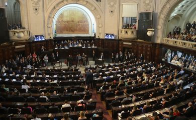 Cerimônia de posse dos deputados eleitos para a 13ª Legislatura da Assembleia Legislativa do Estado do Rio de Janeiro (Alerj) no Palácio Tiradentes