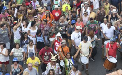 Brasília - Tradicional e irreverente, o bloco de carnaval O Pacotão desfila pelas ruas da capital  (Valter Campanato/Agência Brasil)