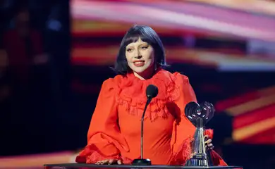 Lady Gaga receives the Innovator Award during the iHeartRadio Music Awards at Dolby Theatre in Los Angeles, California, U.S., March 17, 2025. Reuters/Mario Anzuoni/Proibida reprodução