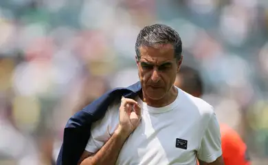Técnico Renato Paiva em jogo do Botafogo contra o Palmeiras
28/6/2025 IMAGN IMAGES via Reuters/Caean Couto