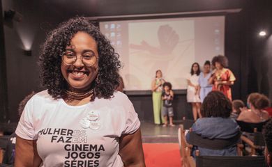 Rio de Janeiro (RJ) -  Cinema Nosso e inserção da mulher negra no mercado audiovisual, na foto Gabriela Gonçalves.
Foto: Cinema Nosso/Divulgação
