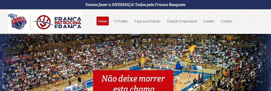 Por meio de um site criado para a campanha, o time de Franca pede ajuda financeira de torcedores e empresários