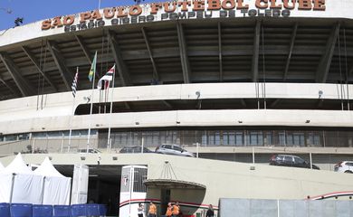 Fachada do Estádio do Morumbi, na zona oeste de São Paulo.