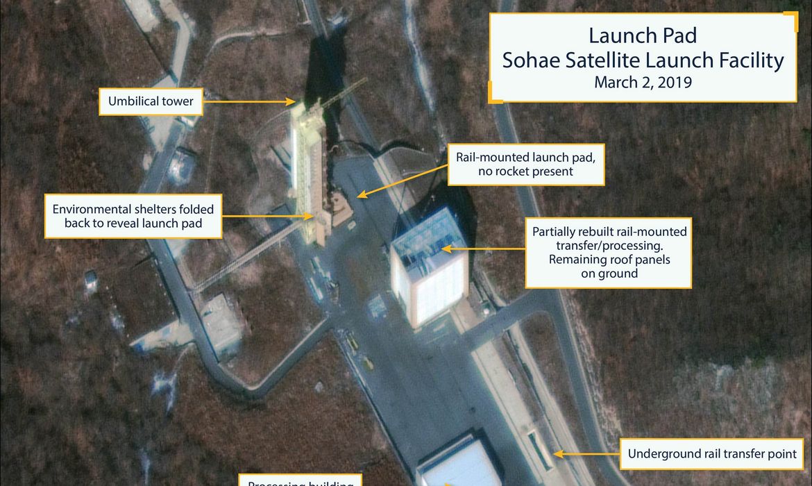 Imagem de satélite comercial mostra a Estação de Lançamento de Satélites da Coreia do Norte