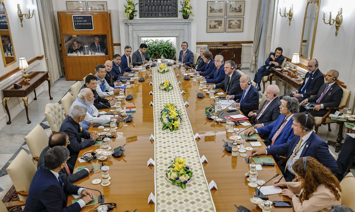 Nova Delhi, 21/02/2026 - 21.02.2026 - Presidente da República, Luiz Inácio Lula da Silva, durante reunião no Palácio Presidencial (Rashtrapati Bhawan) com o Primeiro-Ministro da República da Índia, Narendra Modi. Foto: Ricardo Stuckert/PR