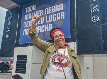 Brasília (DF), 25/11/2025 – Lindinalva Barbosa participa da marcha da mulheres negra na esplanada dos ministérios.
Foto: Daniella Almeida/Agência Brasil
