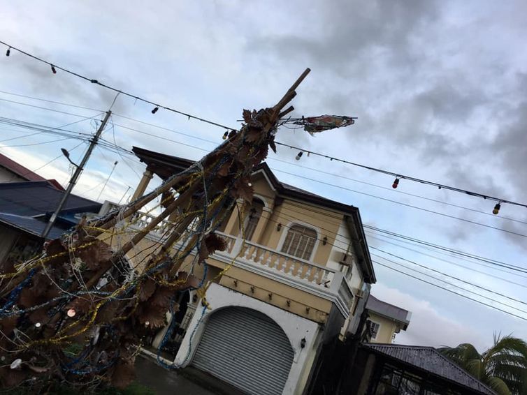 Destroyed Christmas decorations are seen after Typhoon Phanfone swept through Tanauan, Leyte, in the Philippines December 25, 2019, in this photo obtained from social media. Paul Cinco/via REUTERS THIS IMAGE HAS BEEN SUPPLIED BY A THIRD PARTY.