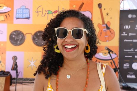 Rovena Rosa/Agência Brasil Salvador (BA), 10/08/2024 - A artista e educadora Mariana Freire dos Santos participa da Festa Literária Internacional do Pelourinho - Flipelô, que homenageia Raul Seixas, no espaço do Sesc-Senac. Foto: Rovena Rosa/Agência Brasil