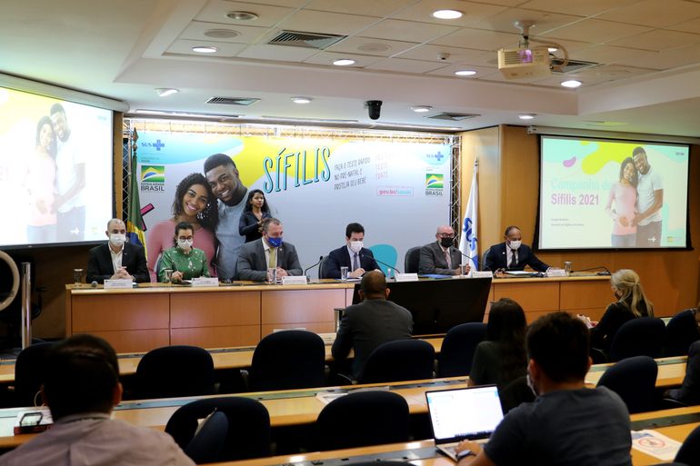 O Secretário Executivo do Ministério da Saúde, Rodrigo Otávio Moreira da Cruz, participa do  lançamento da Campanha Nacional de Enfrentamento à Sífilis e a Sífilis Congênita.
