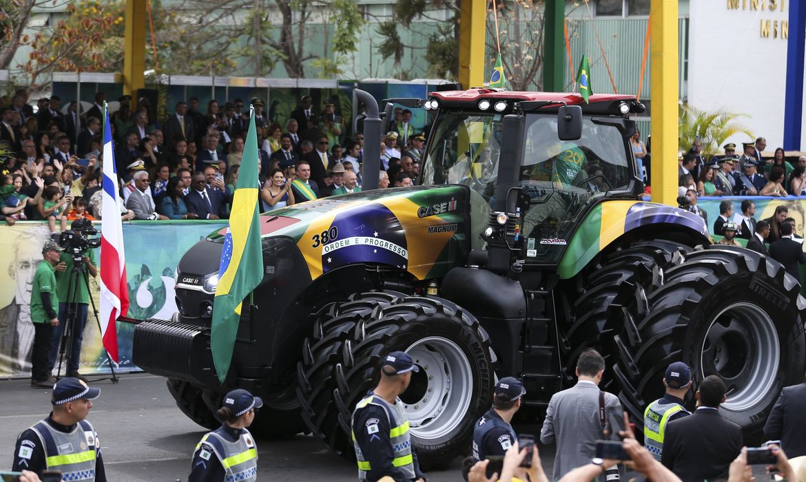 Desfile cívico-militar do 7 de Setembro, que este ano comemora o Bicentenário (200 anos) da Independência do Brasil.