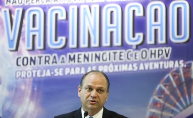Brasília - O ministro da Saúde, Ricardo Barros, lança campanha  de vacinação contra meningite C e HPV (Marcelo Camargo/Agência Brasil)