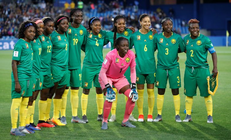 Seleção de Camarões na Copa do Mundo de Futebol Feminino - França 2019. 