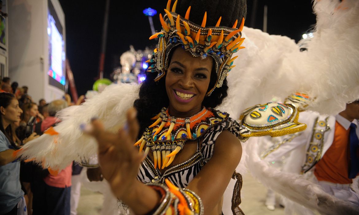 Rio de Janeiro - Portela é a quarta escola a se apresentar na Marquês de Sapucaí, no Desfile das Campeãs, com o enredo No Voo da Águia uma Viagem Sem Fim (Tomaz Silva/Agência Brasil)