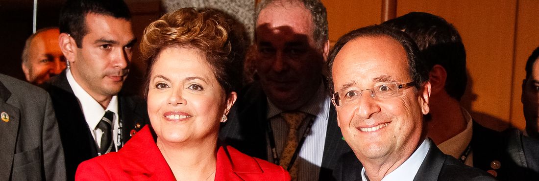 Os presidentes do Brasil e da França, Dilma Rousseff e François Hollande