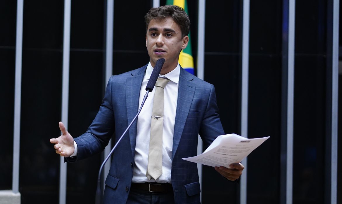 Brasília (DF) - O deputados, Nikolas Ferreira (PL - MG), discursa na tribuna da Camara dos Deputados durante sessāo deliberativa
 Foto: Pablo Valadares/Câmara dos Deputados