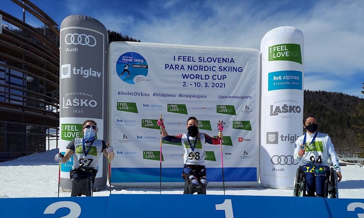 Aline Rocha é bronze na Copa do Mundo de Para Ski Cross Country.