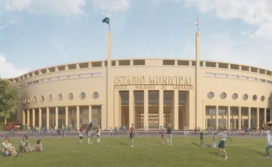 Imagens de como ficarão as obras no Pacaembu