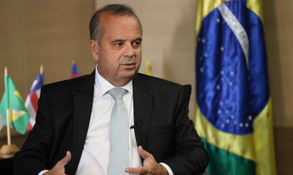 O ministro do Desenvolvimento Regional,Rogério Marinho, participa do programa A Voz do Brasil