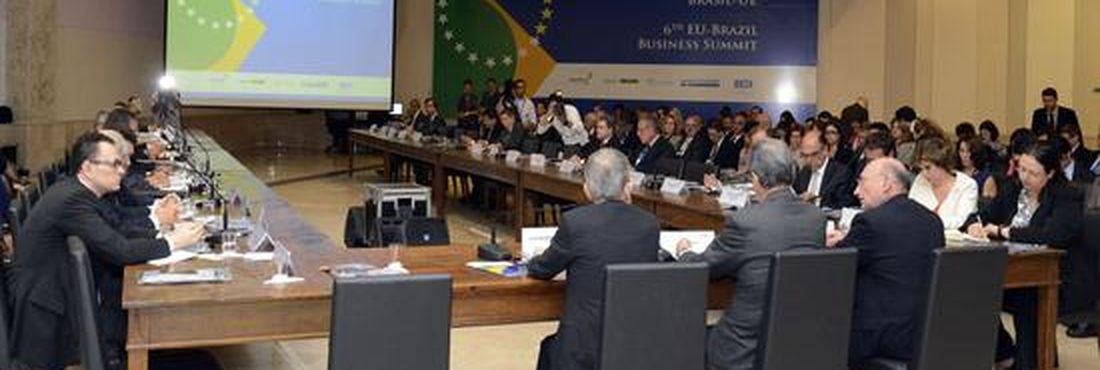 6º Encontro empresarial Brasil-União Europeia, ocorrido nesta terça-feira, 23 de janeiro, na sede Confederação Nacional da Indústria (CNI), em Brasília