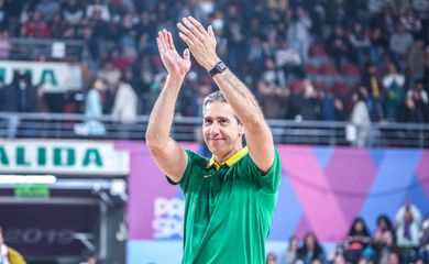 José Neto, técnico - Seleção Brasileira de basquete feminino conquista o ouro nos Jogos Pan-Americanos de Lima 2019 em final contra os EUA. 