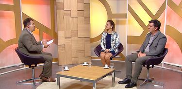 Estevão Damázio conversa com Ildecer Amorim e Everton Nunes da Silva no Diálogo Brasil