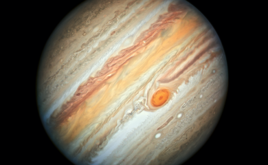 This new Hubble Space Telescope view of Jupiter, taken on June 27, 2019, reveals the giant planet's trademark Great Red Spot, and a more intense color palette in the clouds swirling in Jupiter's turbulent atmosphere than seen in previous years.