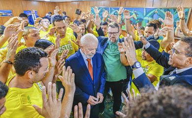 15.10.2024 - Presidente da República, Luiz Inácio Lula da Silva, durante a sanção do Projeto de Lei n° 3090/ 2023, que institui o Dia Nacional da Música Gospel, em cerimônia no Palácio do Planalto. Brasília - DF. Foto: Ricardo Stuckert / PR