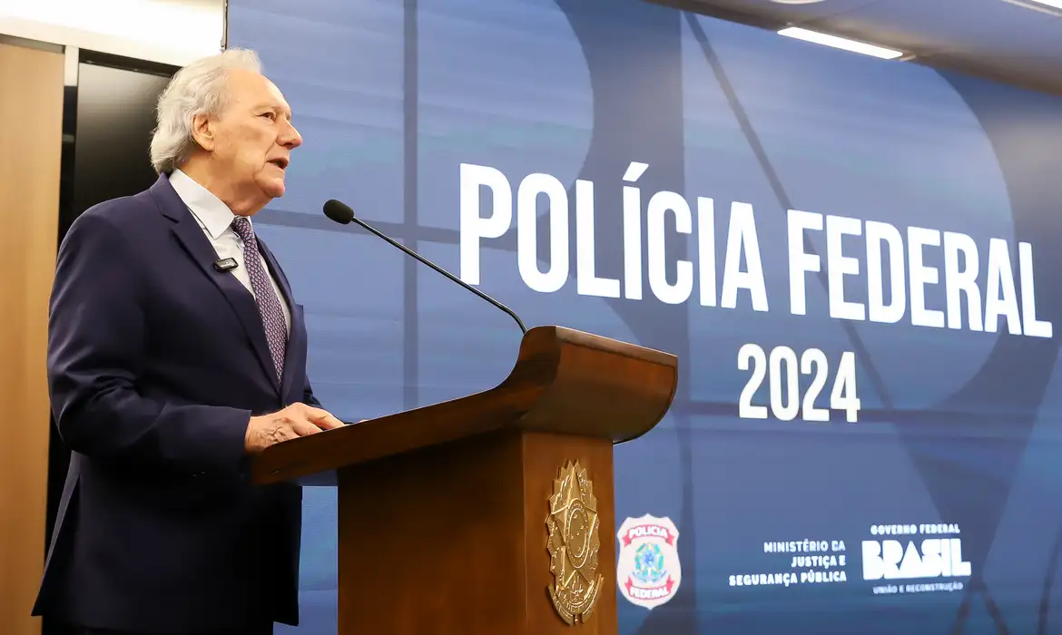 Brasília (DF), 29/01/2025 - Ministro da Justiça Ricardo Lewandowski durante apresentação das Ações da Polícia Federal. Foto: Jamile Ferraris/MJSP