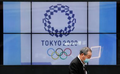 Logo da Olimpíada Tóquio 2020 em Tóquio