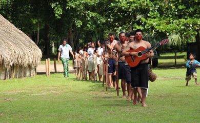 Agosto Indígena tem diversas atividades culturais e formativas em São Paulo. Roça Guarani SESC São José. Foto: SESCSP/Divulgação