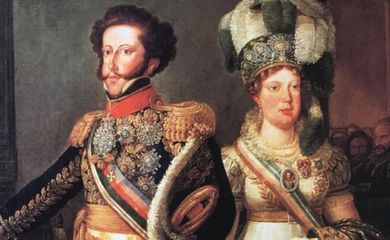 A imagem em destaque é um recorte de Dom Pedro I e Dona Leopoldina sobre a pintura Pintura de Julien Palliere (óleo sobre tela, 1826). A ocasião retratada mostra os dois visitando a Casa Dos Expostos, atualmente o orfanato Romão Duarte no Flamengo (RJ).