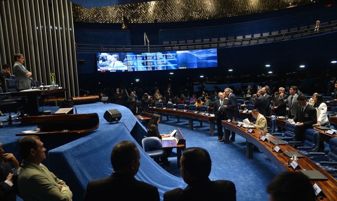Brasília - Senadores durante sessão plenária para analisar e votar medidas provisórias (Fabio Rodrigues Pozzebom/Agência Brasil)