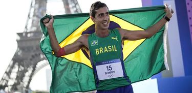 Caio Bonfim, atleta de marcha atlética vencedor nos Jogos Olímpicos de Paris