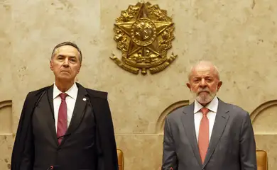 Brasília (DF), 03/02/2025 - Presidente do STF Roberto Barroso e o presidente da república Luiz Inácio Lula da Silva durante sessão Solene de Abertura do Ano Judiciário do STF. Foto: Antônio Cruz/Agência Brasil