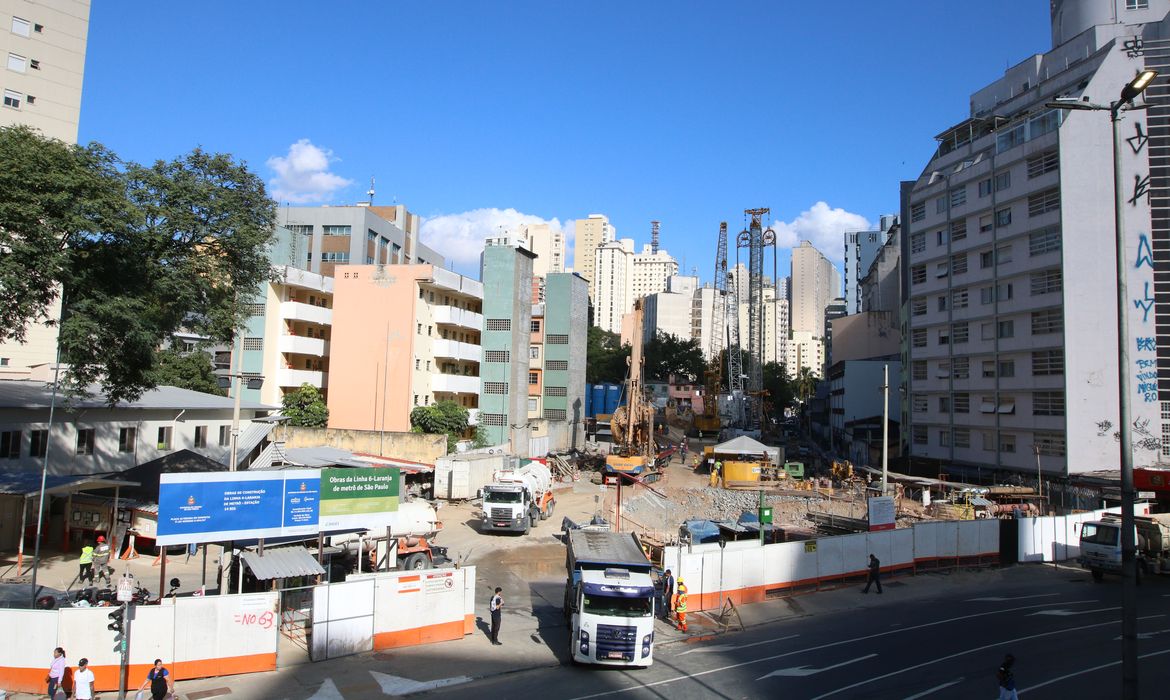 São Paulo (SP), 25/05/2023 - Obras da estação 14 Bis, da linha 6 laranja do metrô, no sítio arqueológico do Quilombo Saracura, no Bixiga. Foto: Rovena Rosa/Agência Brasil