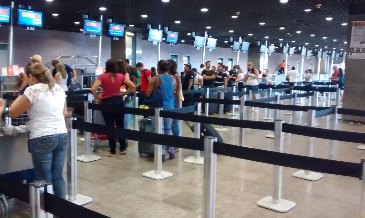 No aeroporto de Fortaleza o movimento é tranquilo nesta quarta-feira