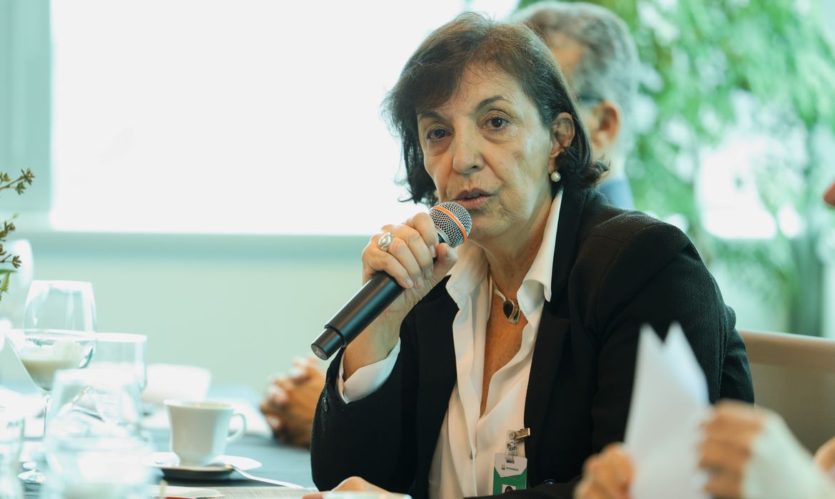 Rio de Janeiro (RJ), 14/10/2024 – A diretora executiva de exploração e produção da Petrobras, Sylvia dos Santos durante café da manhã com jornalistas, no Edifício Senado, no centro da capital fluminense. Foto: Tomaz Silva/Agência Brasil