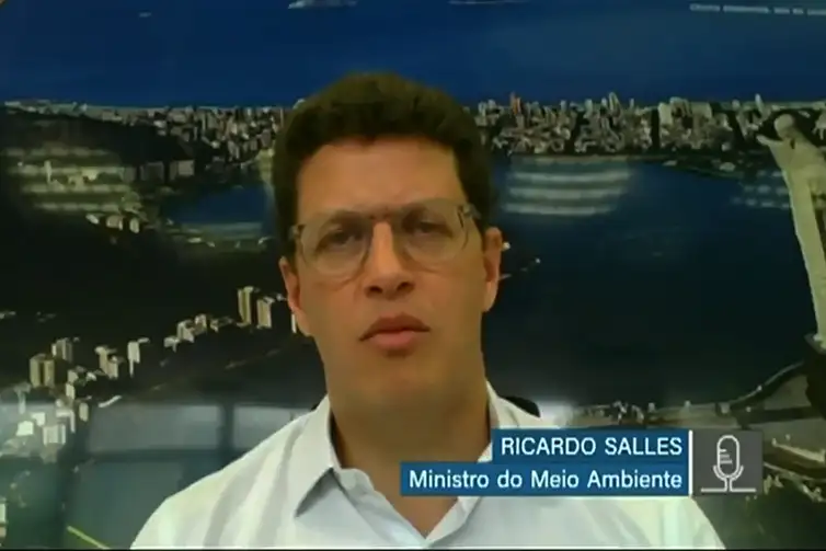 Ricardo Salles defende uso de fogo preventivo para controlar queimadas - Reprodução YouTube/Senado Federal