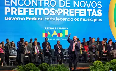 Brasília (DF) 11/02/2025 - Presidente Luiz Inácio Lula da Silva discursa na abertura do Encontro de Novos Prefeitos e Prefeitas. Foto: Fabio Rodrigues-Pozzebom/ Agência Brasil