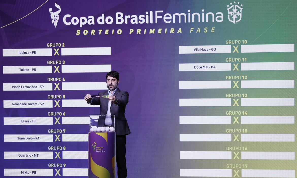 CBF realiza sorteio de confrontos e mandos de campo da Copa do Brasil Feminina, em 09/05/2025