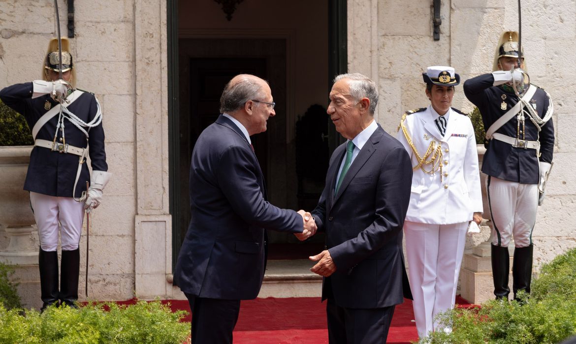 Lisboa, Portugal, 28-06-2023 Vice Presidente da República Geraldo Alckmin durante Encontro com Presidente de Portugal Marcelo Rebelo de Sousa em Lisboa . Foto : Miguel Figueiredo Lopes/Presidência da República de Portugal
