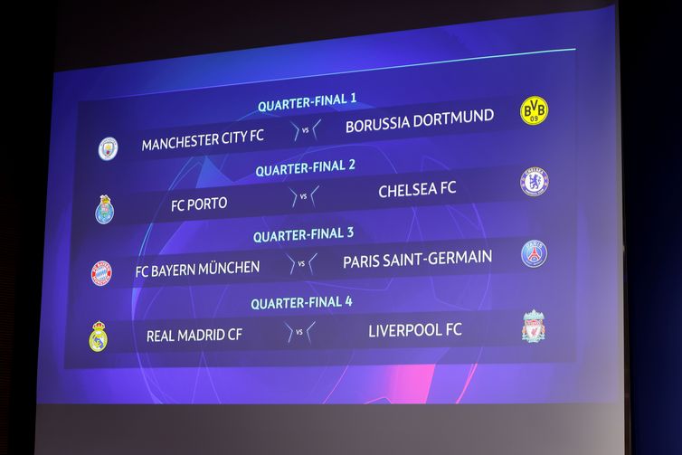 Quartas da Liga dos Campeões terá Bayern e PSG, rivais na última final quartas de final liga dos campeoes sorteio - Quartas da Liga dos Campeões terá Bayern e PSG, rivais na última final