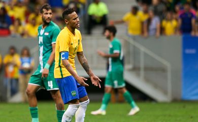 Brasília - A Seleção Brasileira enfrenta o Iraque pela primeira fase do futebol olímpico, no Estádio Mané Garrincha (Marcelo Camargo/Agência Brasil)