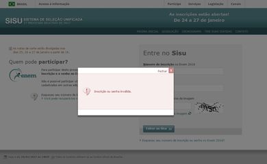 Candidatos têm encontrado dificuldade para acessar o site do Sisu