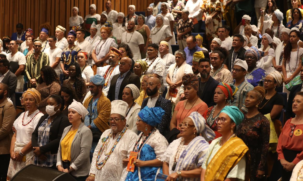 Brasília (DF), 13/04/2023 – Lançamento da Frente Parlamentar em Defesa e Proteção dos Povos e Comunidades Tradicionais de Matriz Africana e das Religiões de Matriz Africana. Foto Valter Campanato/Agência Brasil.