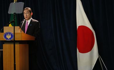 São Paulo (SP) 04/05/2024 - Entrevista coletiva com Primeiro Ministro japonês Fumio Kishida , no hotel Tivoli Mofarrej.

Foto: Paulo Pinto/Agência Brasil